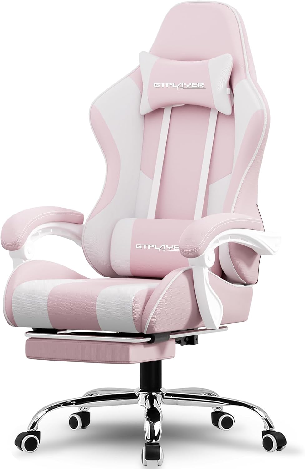 GTPLAYER gaming chair — pink fabric