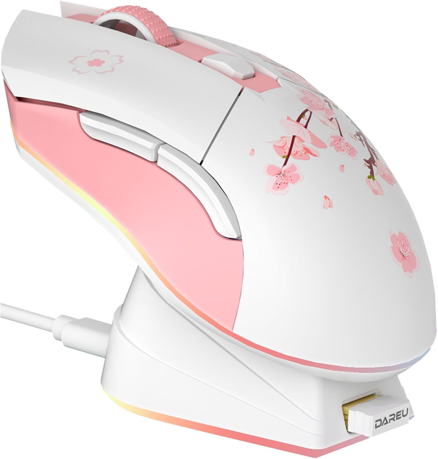DAREU Sakura pink wireless gaming mouse